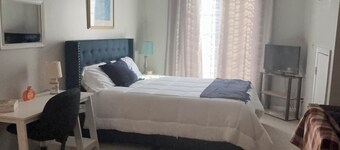 Extra large studio centrally located. Cozy,and quiet. Private parking.