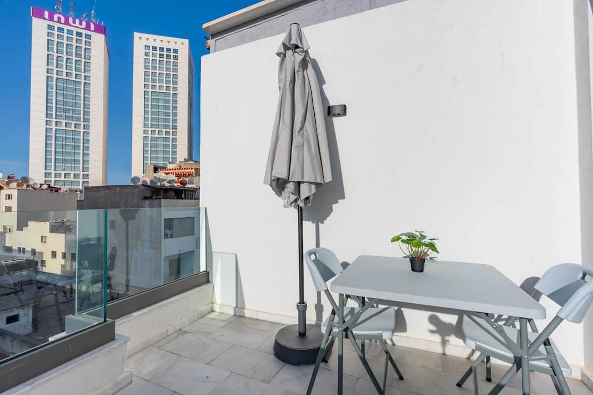 Comfort-studiolejlighed - balkon | Tagterrasse