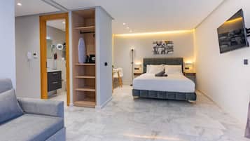 Basic-studiolejlighed | Premium-sengetøj, pengeskab på værelset, lydisolering