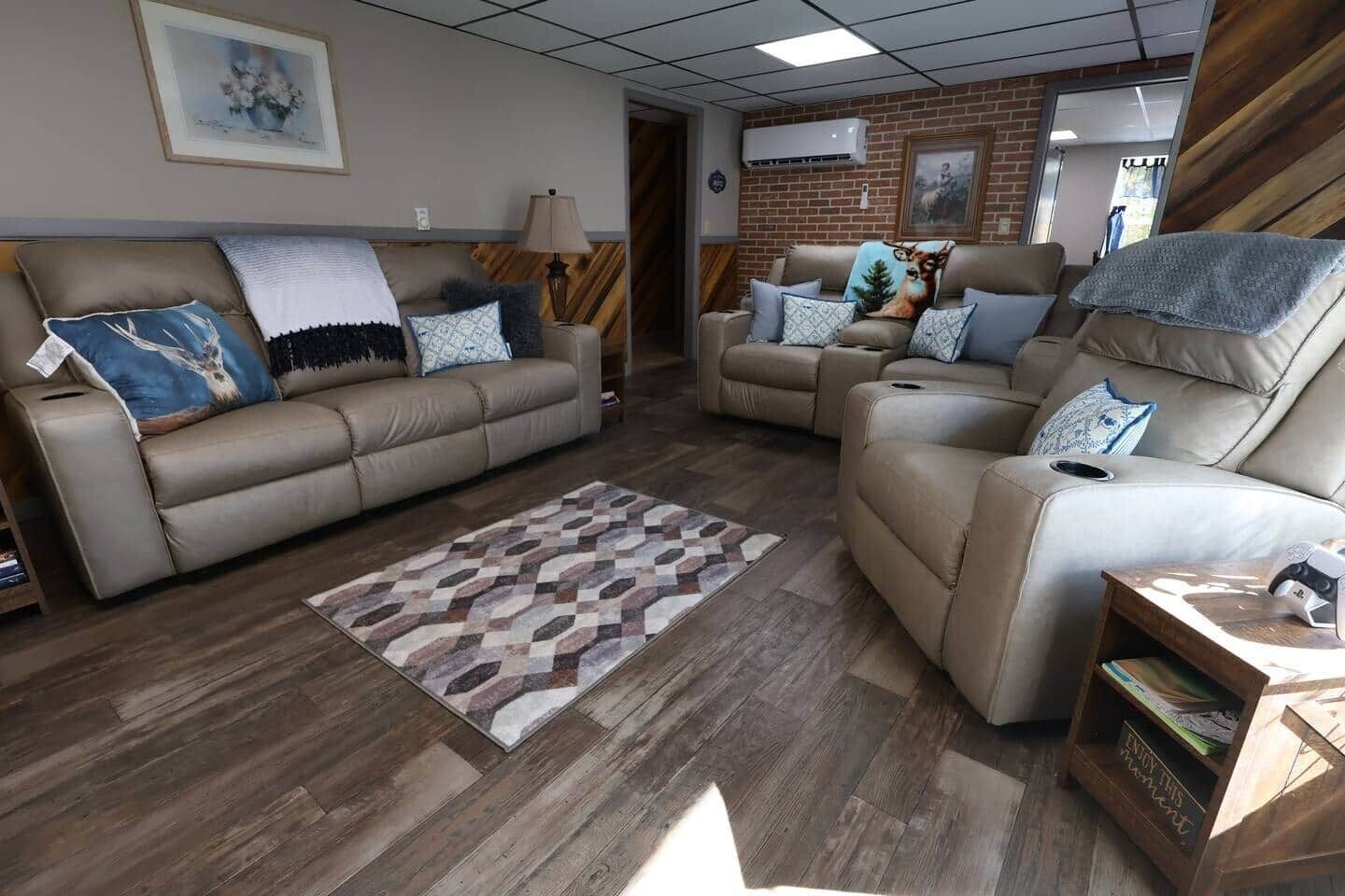 Smart TV, video games, DVD player, foosball