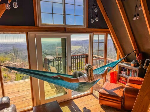 Off-grid A-Frame Cabin with expansive views