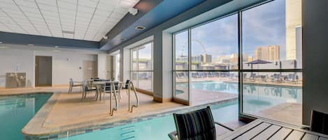 Indoor pool, outdoor pool