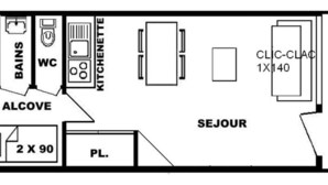 Floor plan - Apartment Near Mont Bisanne Slopes (Hauteluce)