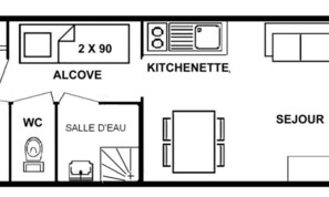 Floor plan - Apartment With Balcony Near Mont Bisanne (Hauteluce)