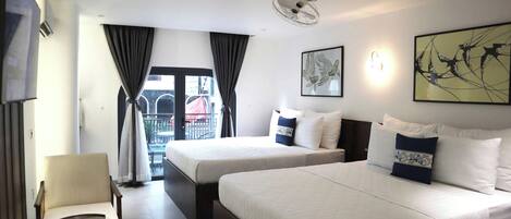 Family Double Room | Iron/ironing board, bed sheets