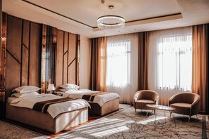 In-room safe, desk, laptop workspace, blackout curtains