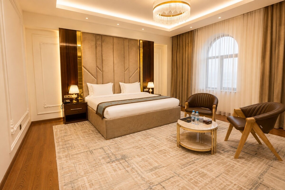Ropa de cama de alta calidad y minibar 
