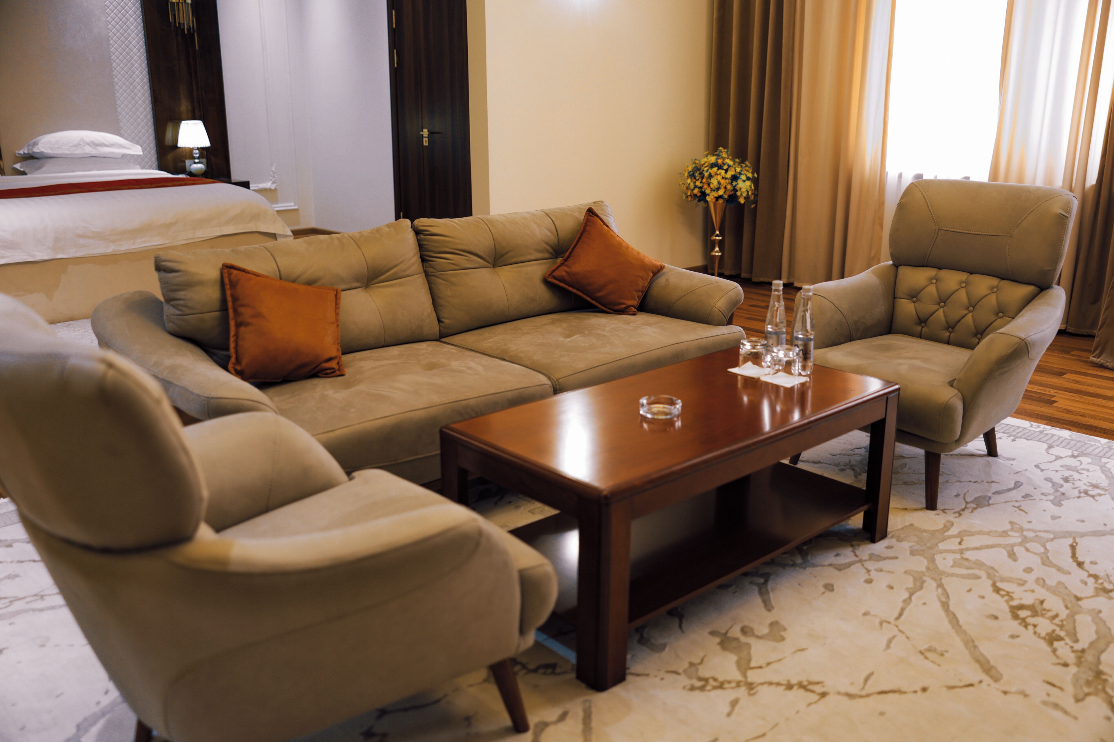 In-room safe, desk, laptop workspace, blackout drapes