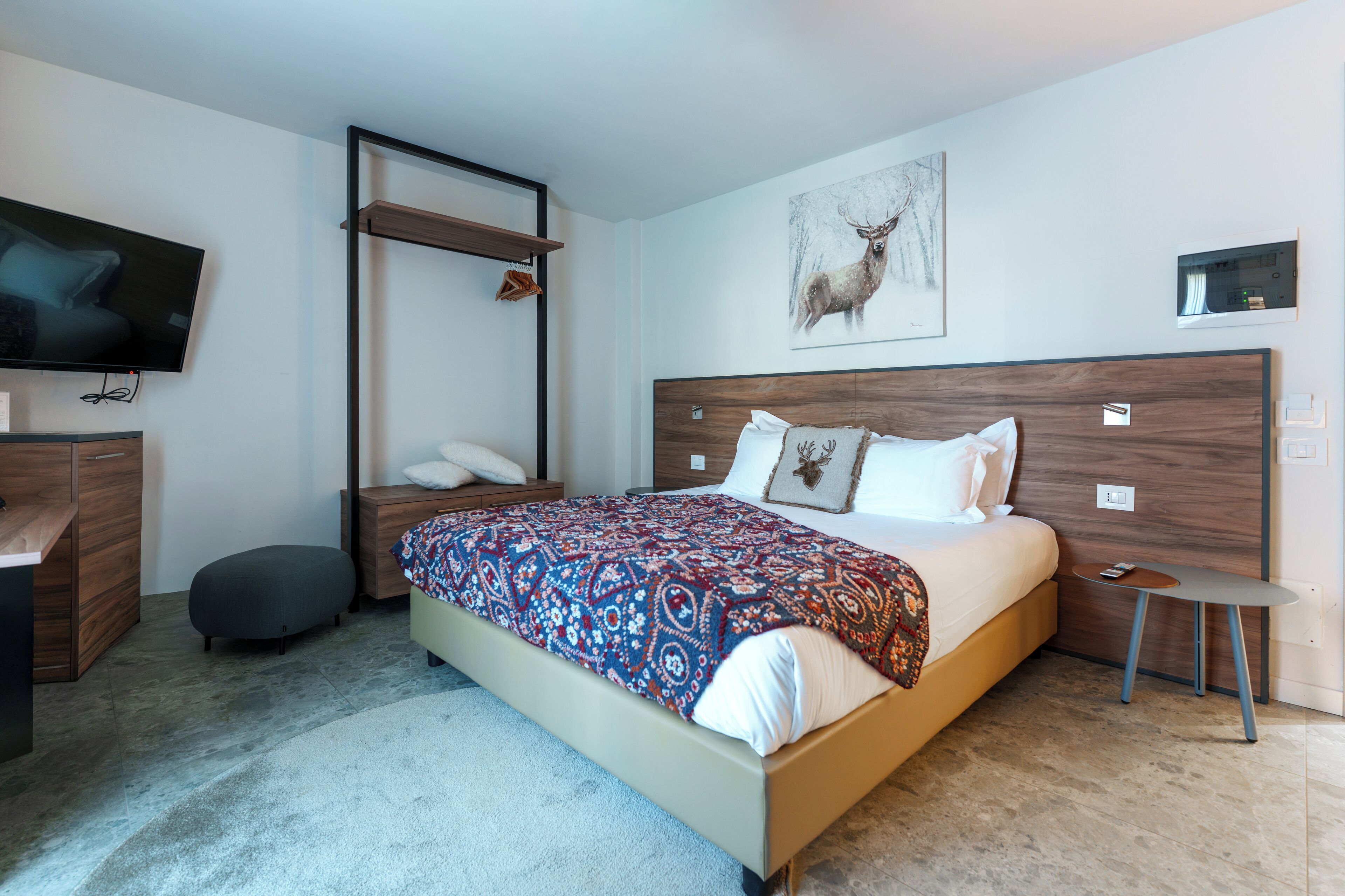 Deluxe Triple Room, Mountain View | In-room safe, desk, laptop workspace, blackout drapes