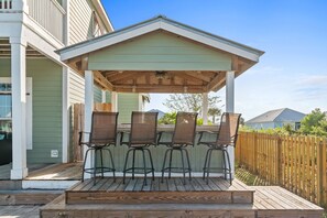 Terrace/patio - Lazy Palms- Private pool, Pet friendly, WIFI (Mexico Beach)