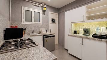 Leilighet, 1 soverom, byutsikt | Eget kjøkken