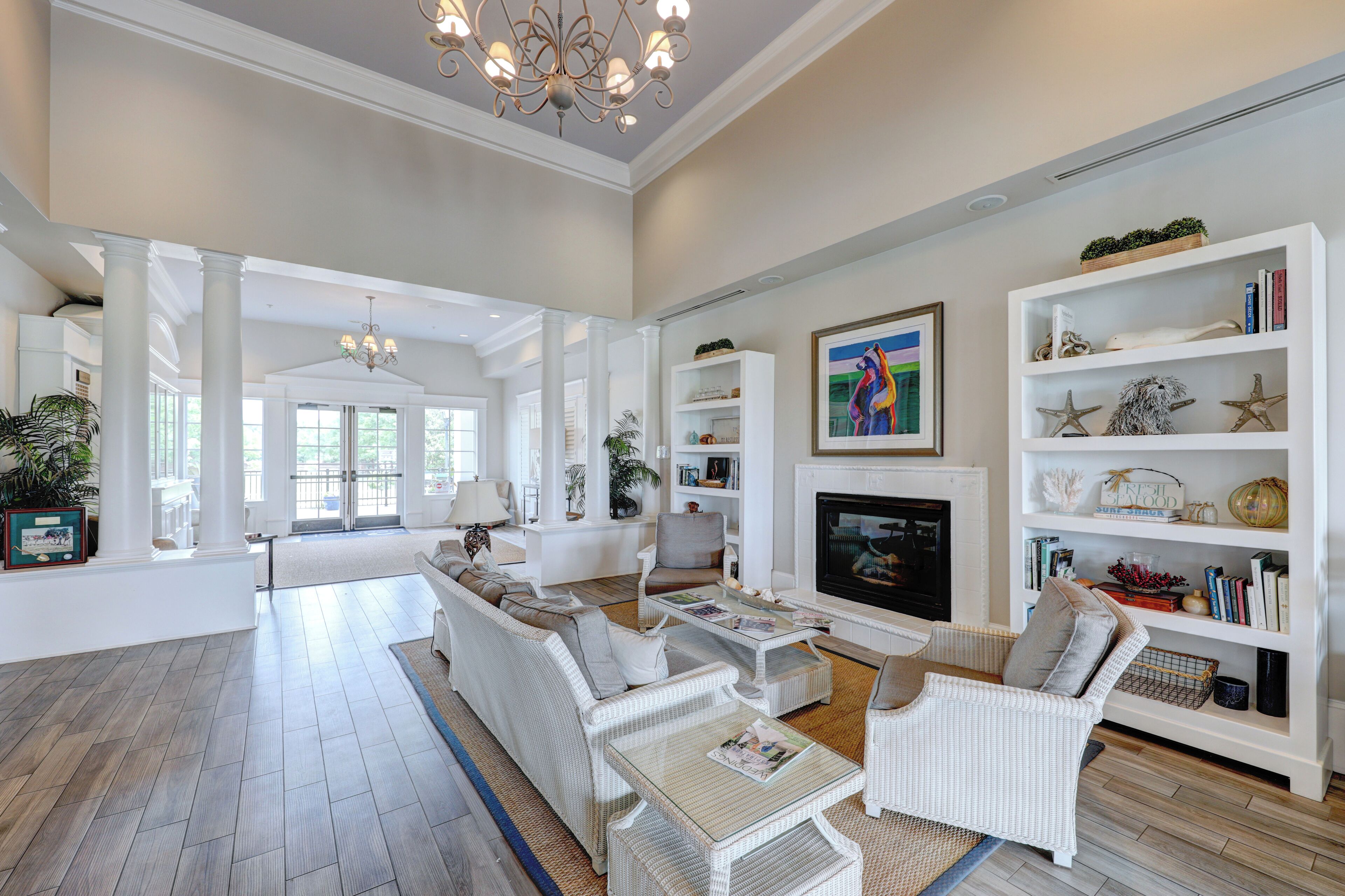 TV, fireplace, foosball, table tennis