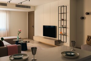 Apartamento, 1 habitación, vistas a la ciudad | Zona de estar