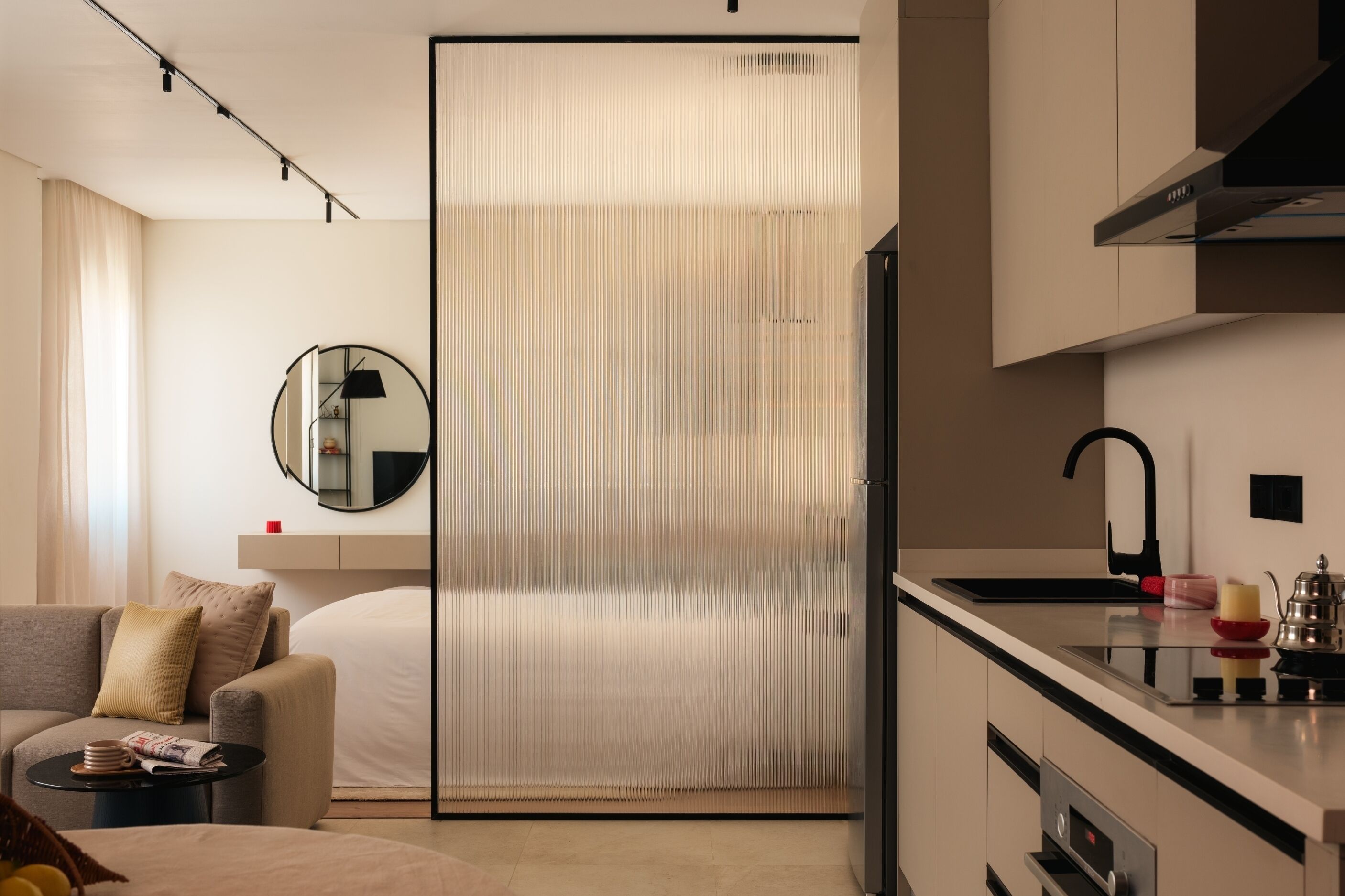 Studio, 1 Schlafzimmer, Stadtblick | Wohnbereich