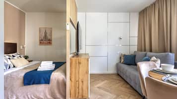 Apartamento, vistas a la ciudad | Tabla de planchar con plancha y wifi gratis