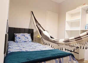 Desk, laptop workspace, iron/ironing board, free WiFi