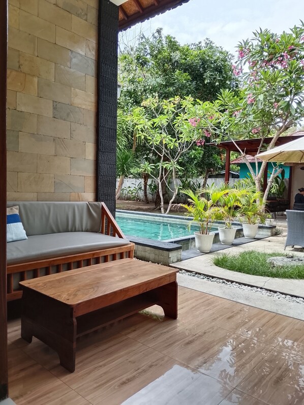 Quarto casal superior, vista para o jardim | Vista para o jardim