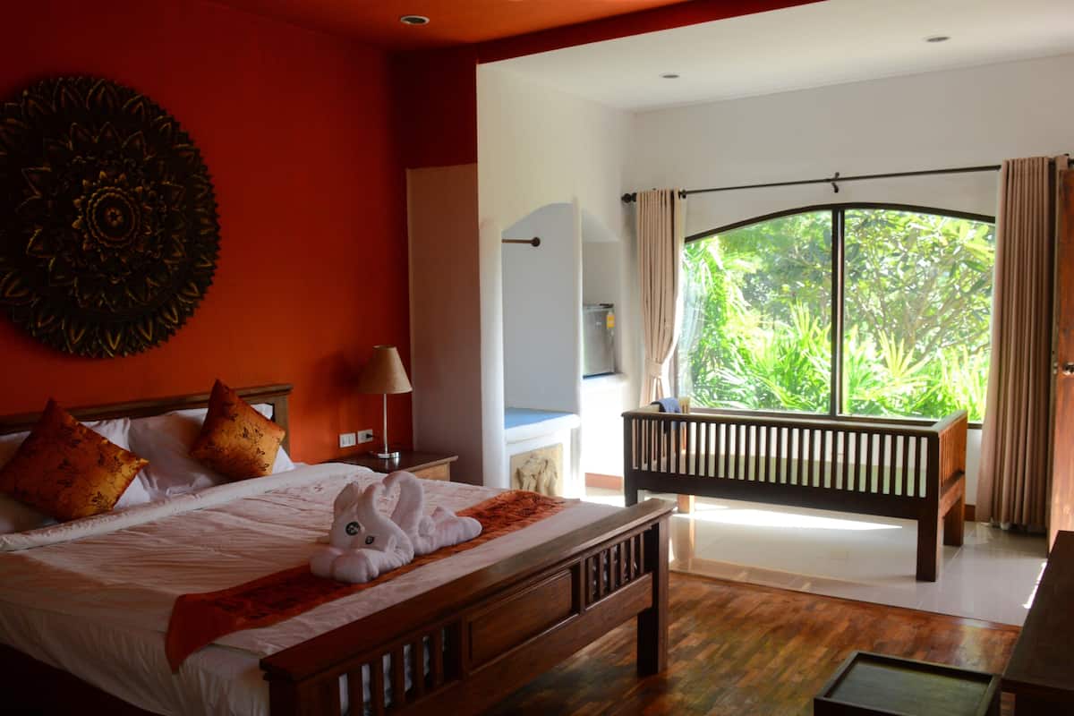 Deluxe-Doppel- oder -Zweibettzimmer, Nichtraucher, Gartenblick