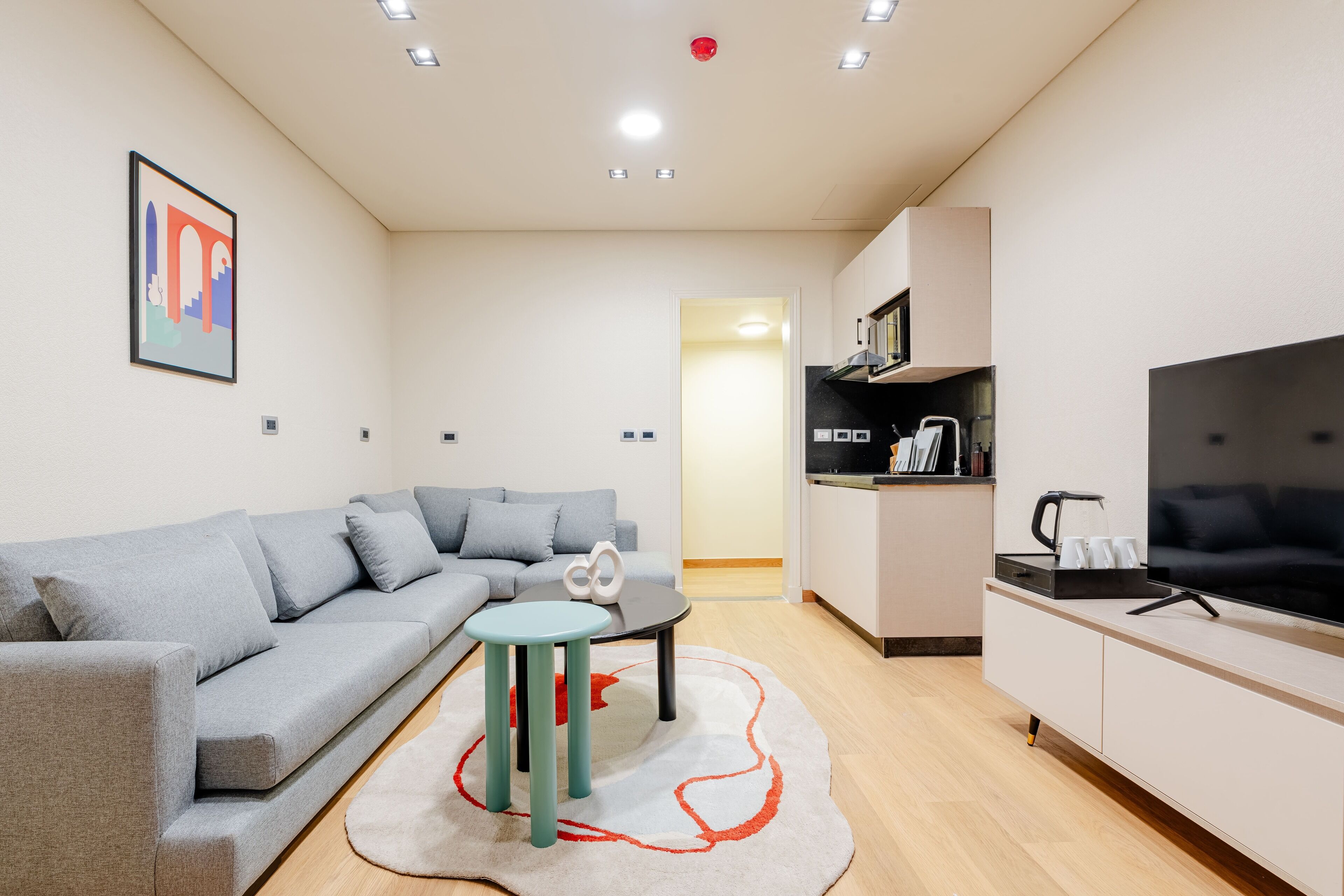 Appartement, 2 slaapkamers | Privékeuken | Een waterkoker