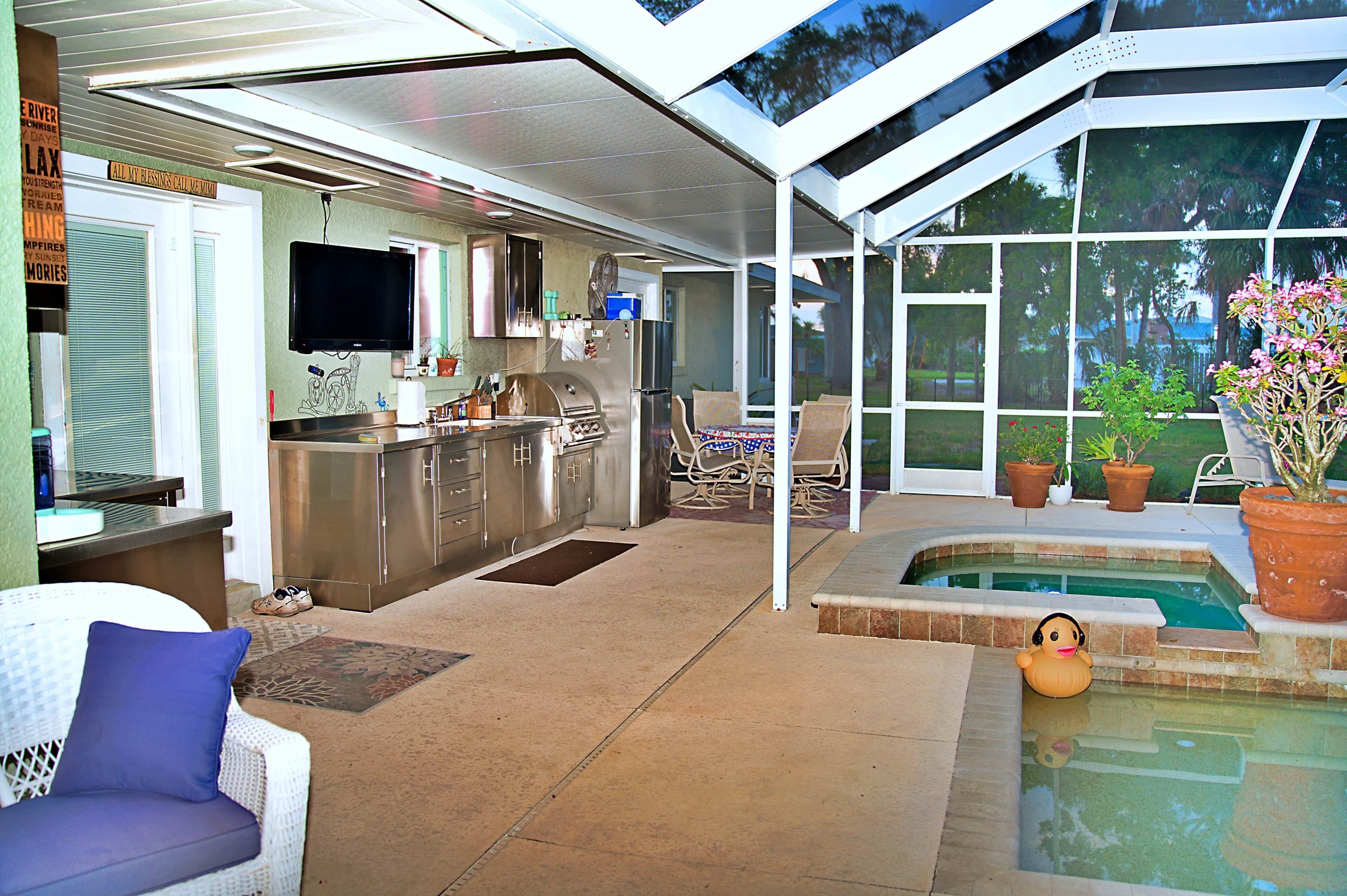 A heated pool