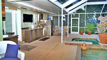 A heated pool