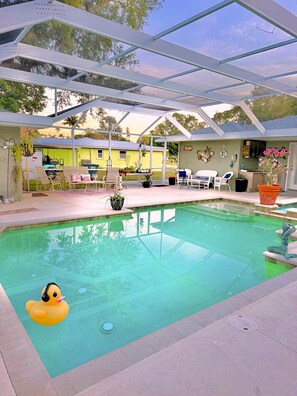 A heated pool
