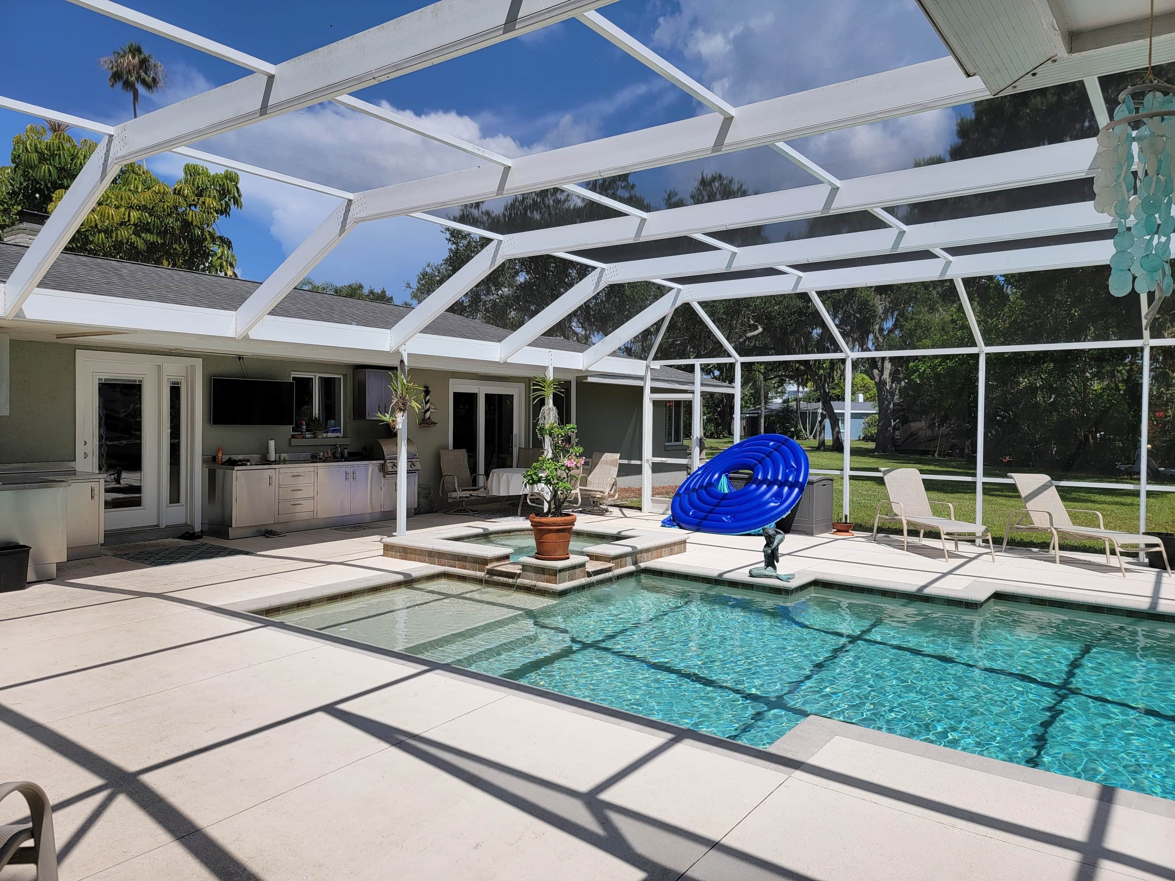 A heated pool