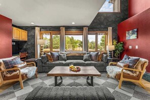 TV, fireplace, offices