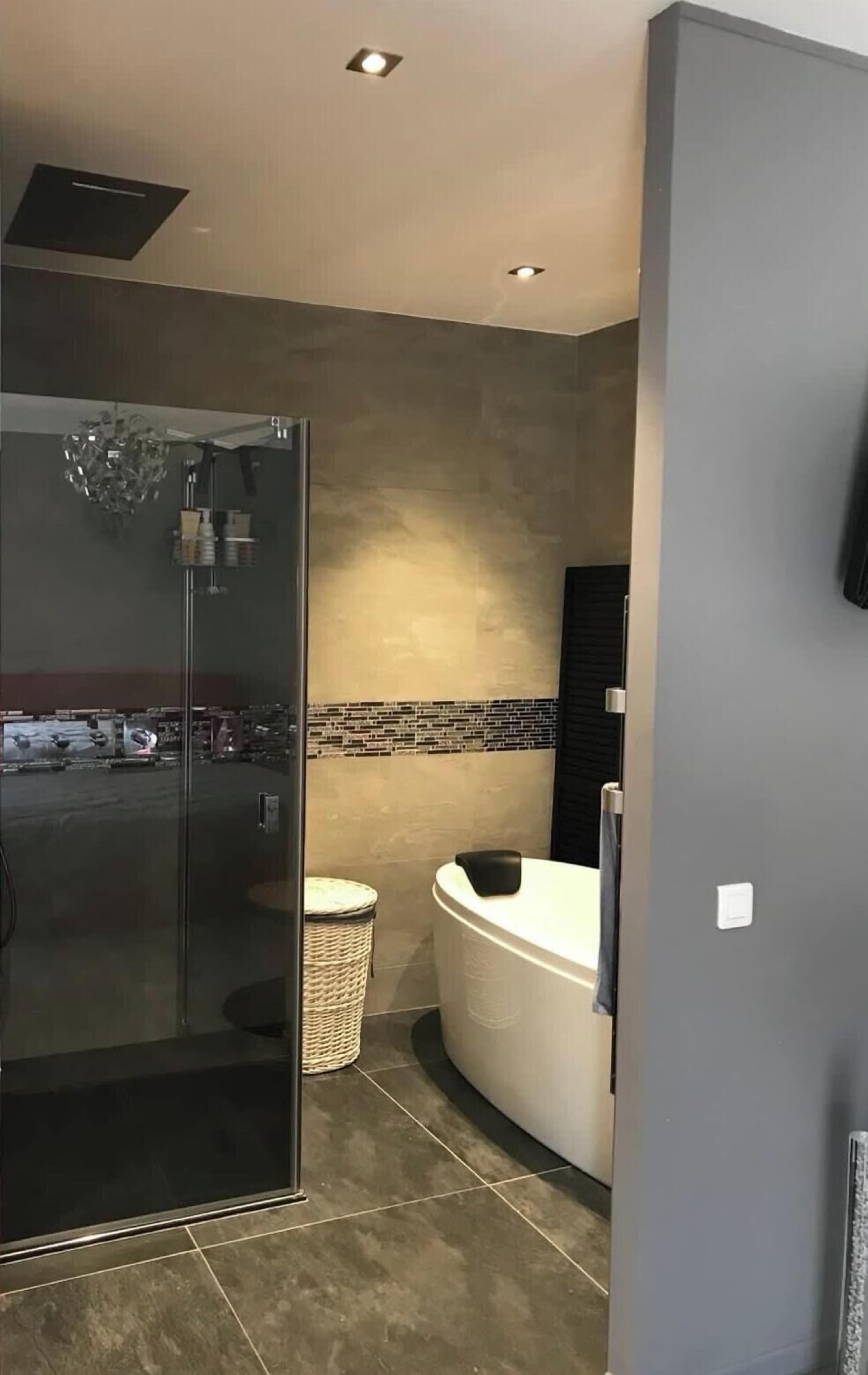 Shower, hair dryer