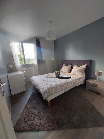 3 bedrooms, iron/ironing board, Internet, bed sheets. 3 bedrooms in large T4 Near Lac, ENTPE, Planetarium & Motorway
