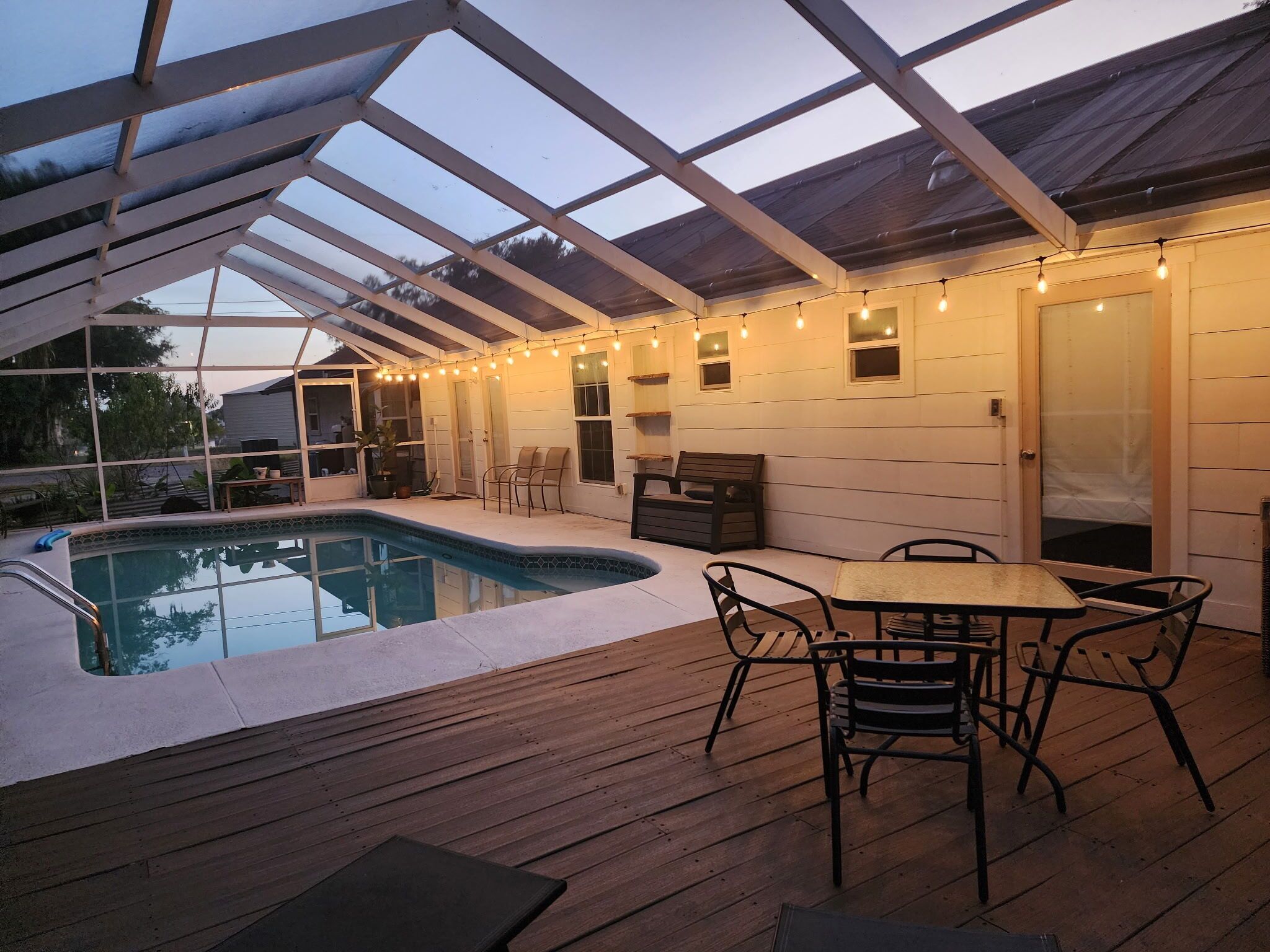 Outdoor pool, a heated pool