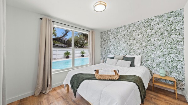 5 bedrooms, iron/ironing board, travel crib, WiFi