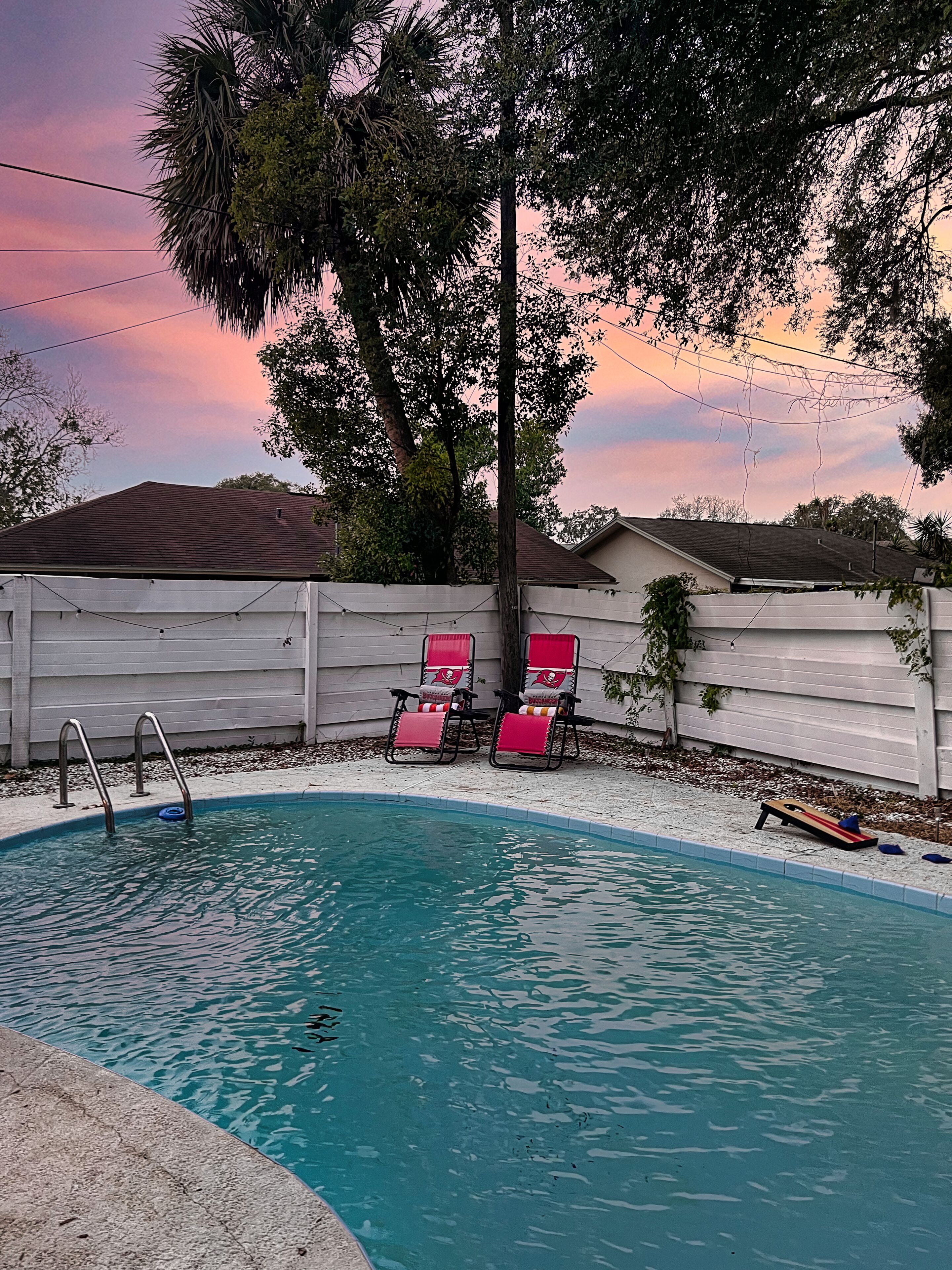 Outdoor pool, a heated pool