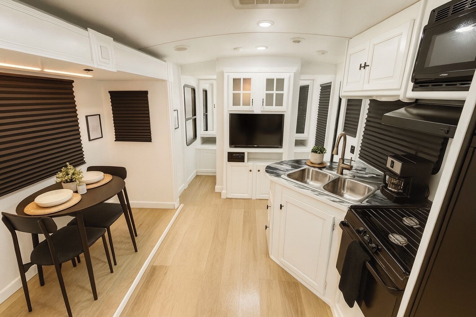 Jääkaappi, mikroaaltouuni, uuni, liesi