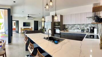 Microwave, oven, stovetop, dishwasher