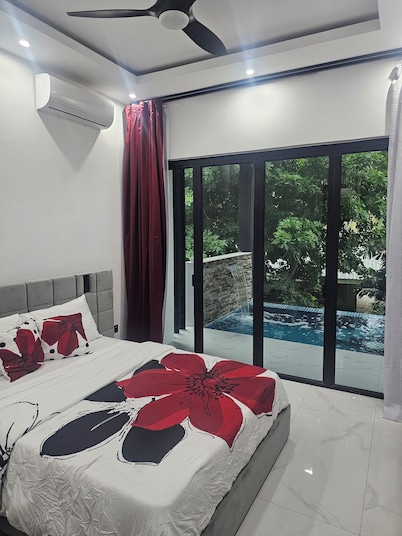 Tranquil ultra modern 1-bedroom villa with pool and AC in Lance Aux Epines