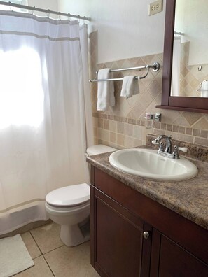 Shower, hair dryer, towels, soap - Spacious, Breezy 2 bdrm Condo! Great Location between Jobos Beach & Shacks Beach (Isabela)