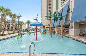 Indoor pool, a heated pool - Deluxe King Oceanfront Studio • Private Balcony • Pools • Beach Access (Myrtle Beach)