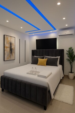 4 bedrooms, iron/ironing board, WiFi, bed sheets