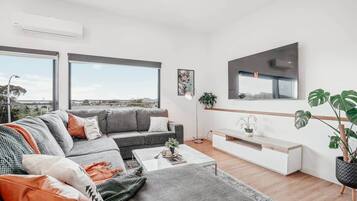 TV, fireplace, table tennis