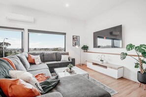 TV, fireplace, table tennis