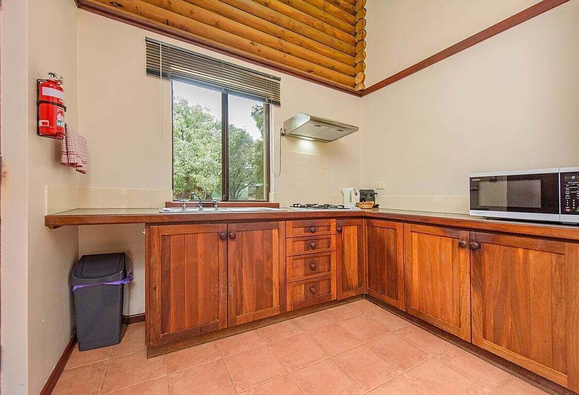 Fridge, microwave, stovetop, electric kettle