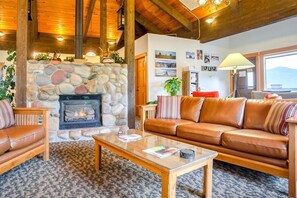 Smart TV, fireplace, video games, books