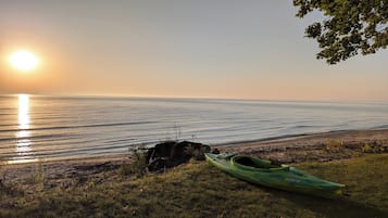 Sun-loungers, beach towels