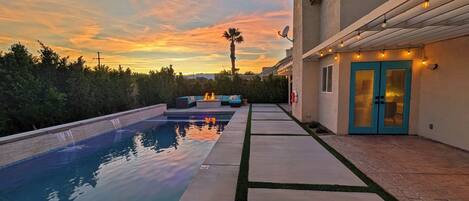 Outdoor pool, a heated pool
