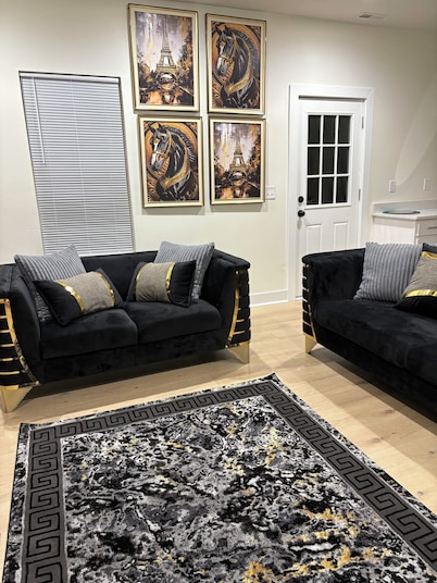 Luxury Gold & Black Retreat 
2-bedroom condo