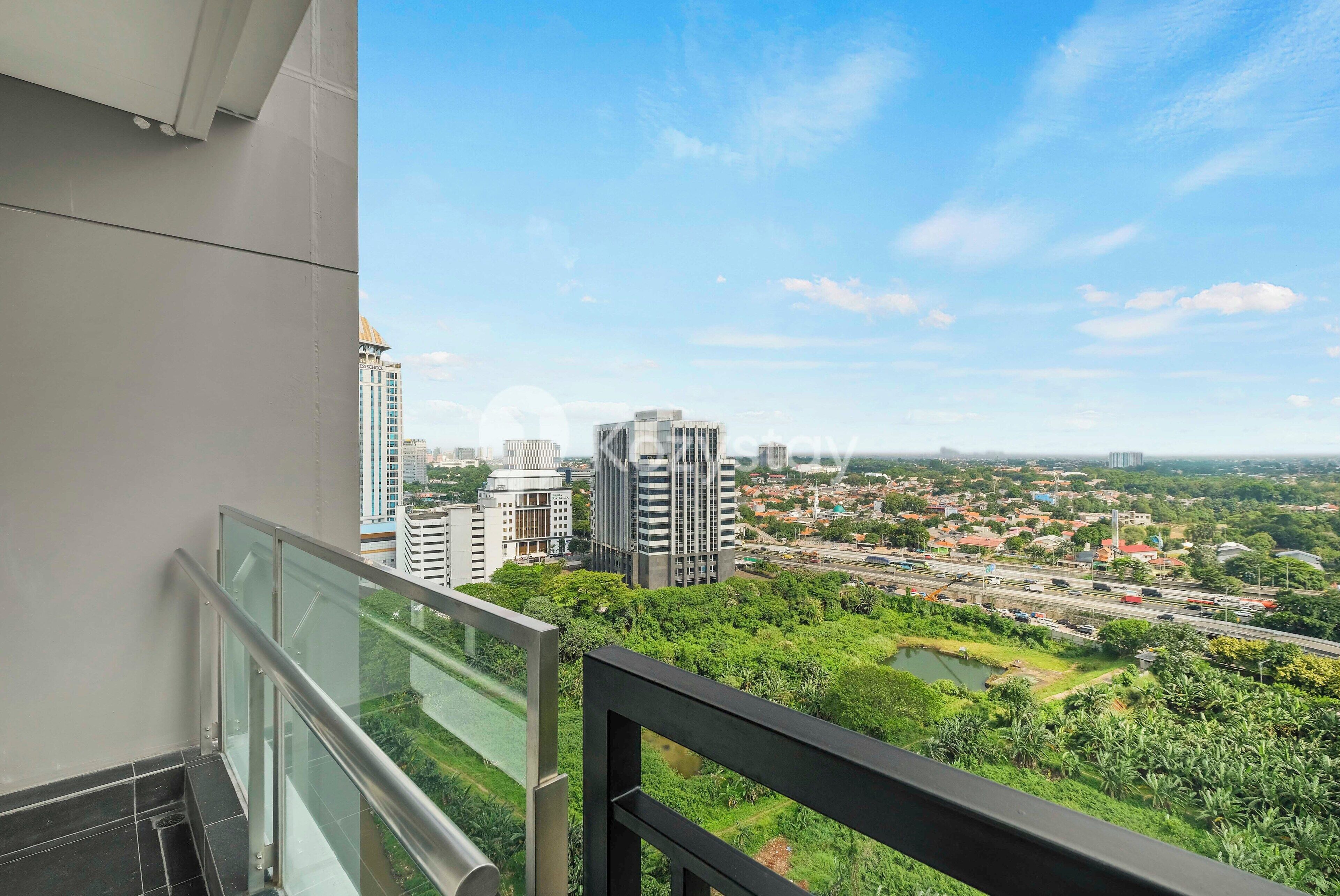 Apartemen, 1 kamar tidur, pemandangan kota | Balkon