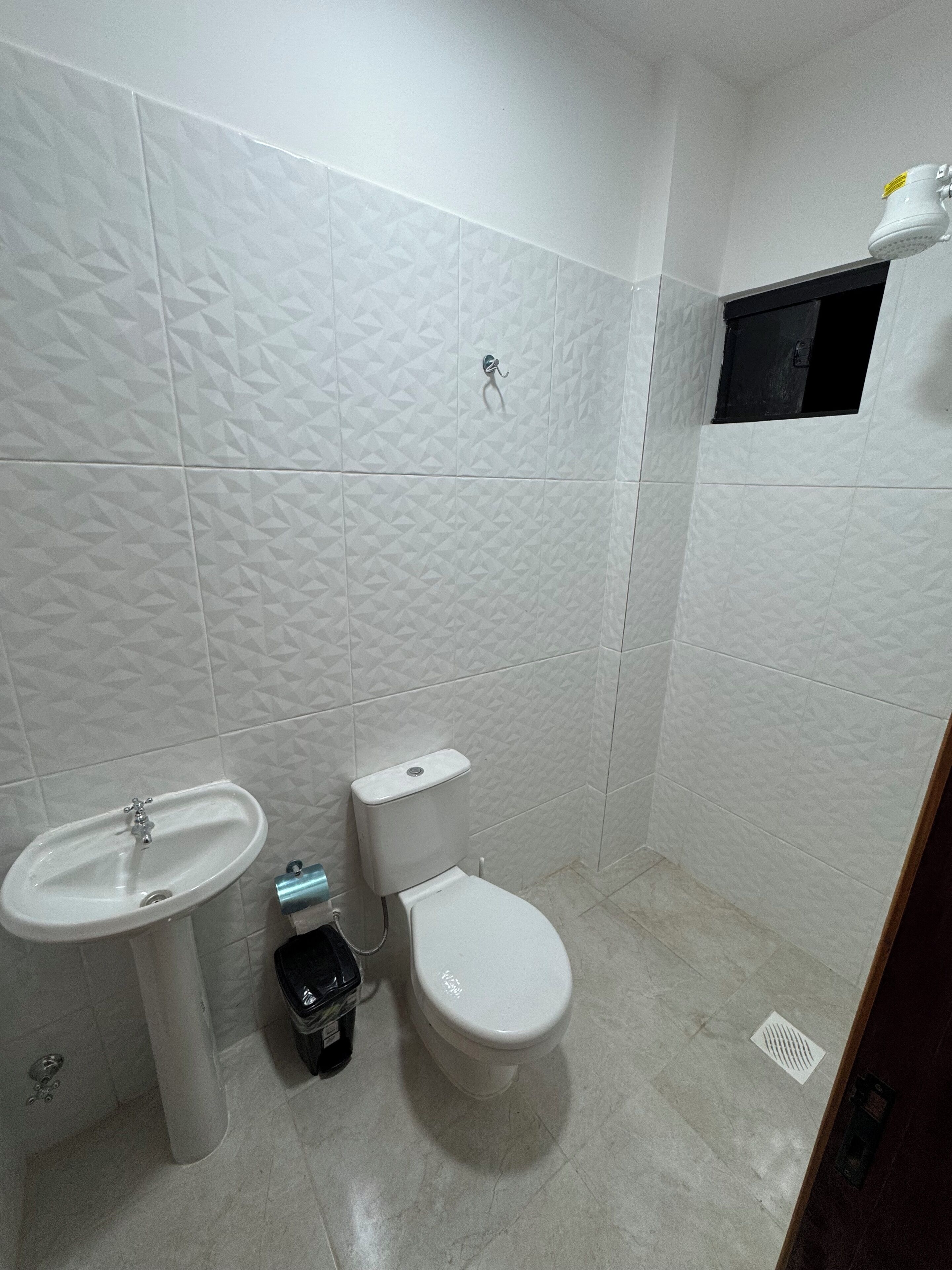 Douche, sèche-cheveux, serviettes fournies, papier toilette