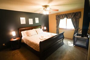 4 bedrooms, iron/ironing board, travel crib, free WiFi