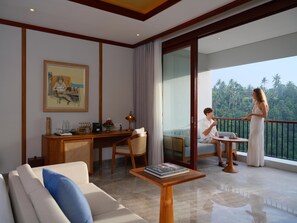 Villa estándar, 1 habitación, vista al jardín | Artículos del minibar gratis y caja de seguridad en la habitación 